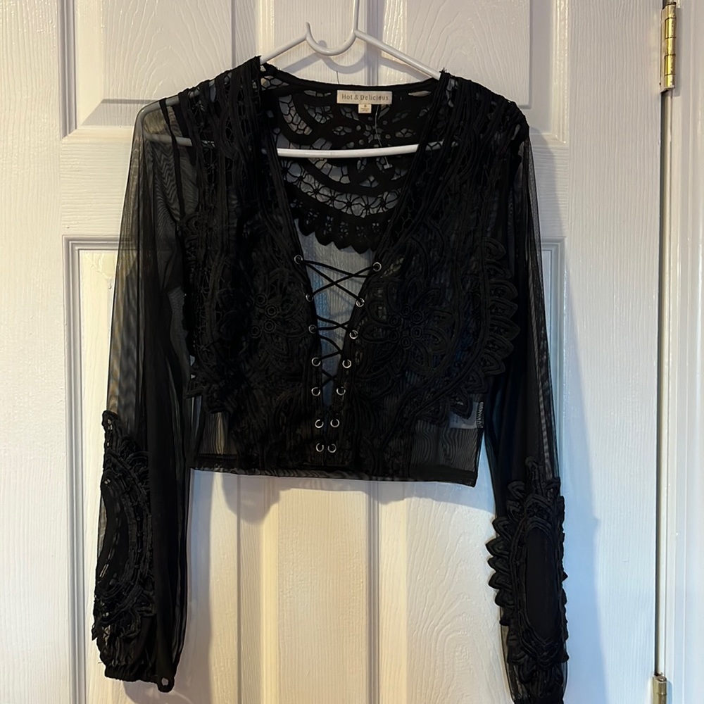 Black crop top